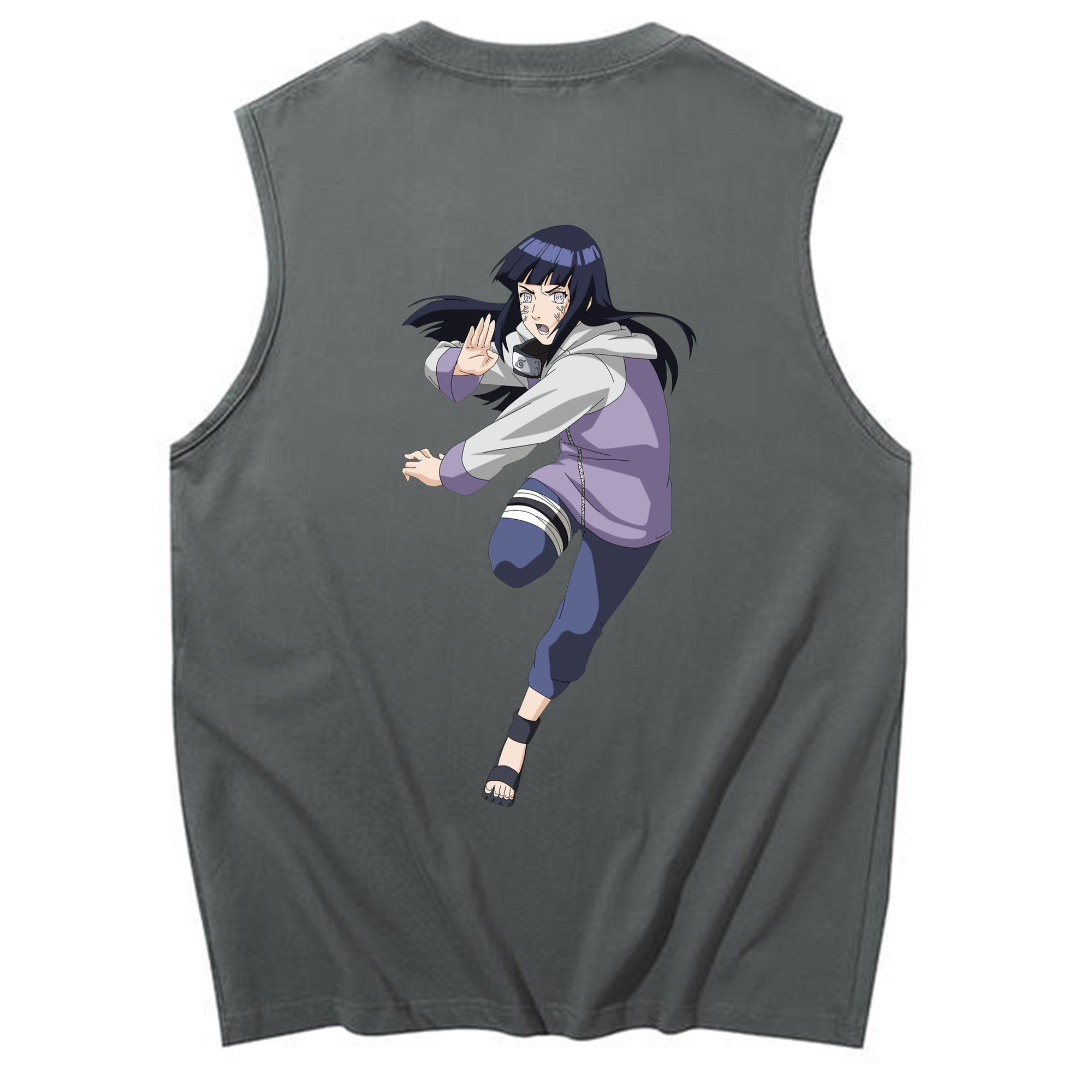 （画像用） NARUTO -ナルト- 日向ヒナタ Hyūga Hinata コットン100％タンクトップ（背面プリント）